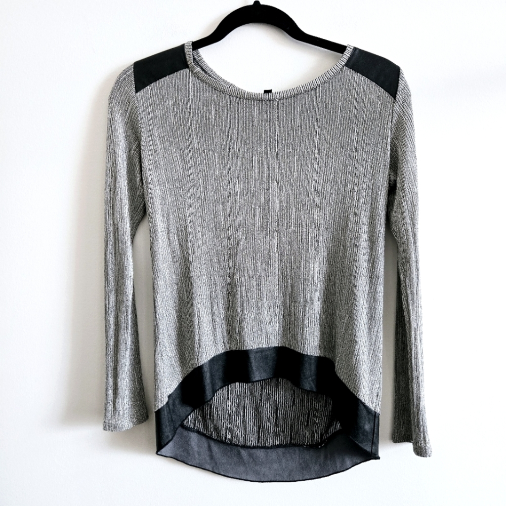 GENERATION LOVE | XS/S New York Blouse |  silver metallic faux leather